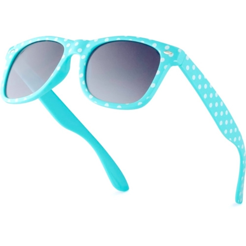 Polka Dot Blue Sunglasses. NEW